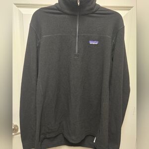 Patagonia Micro D Black Fleece Jacket 1/4 Zip Men Large